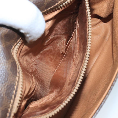 Celine Macadam Shoulder Bag PVC Leather, BROWN, CANVAS, Shoulder bag