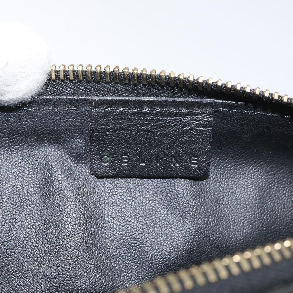Celine Macadam Pochette Canvas and Leather, BLACK, CANVAS, Clutche & pouche