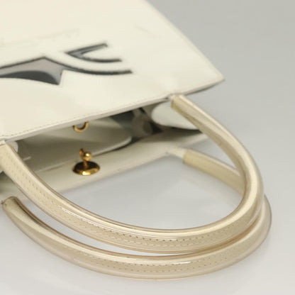 Salvatore Ferragamo Vintage Handbag Patent leather, WHITE, PATENT_LEATHER, Handbag