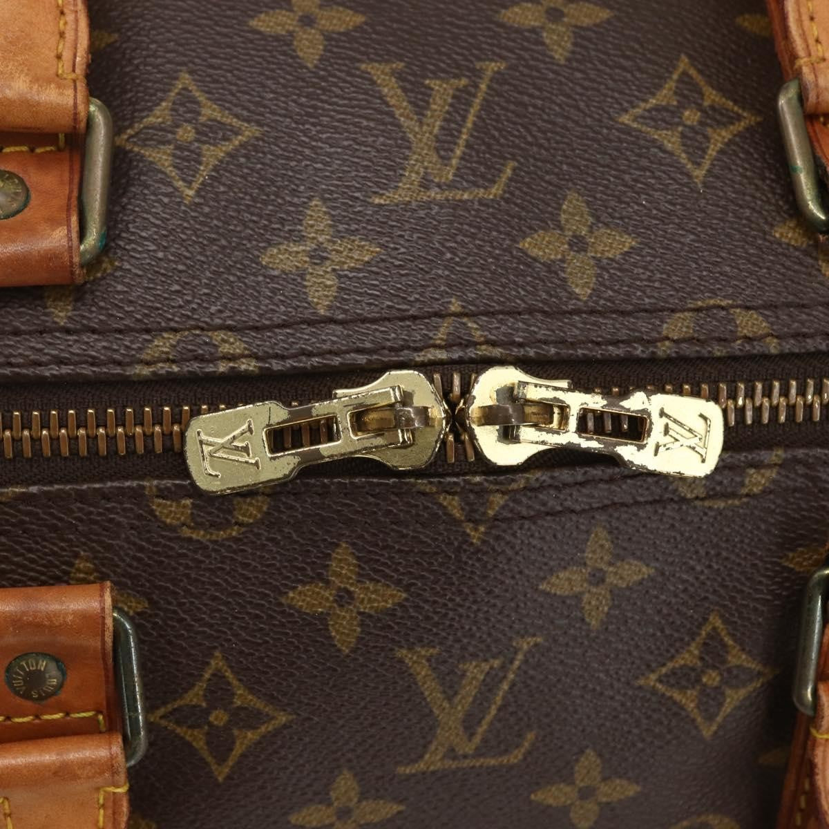 Louis Vuitton Keepall Bag Monogram Canvas, BROWN, CANVAS, Travel bag