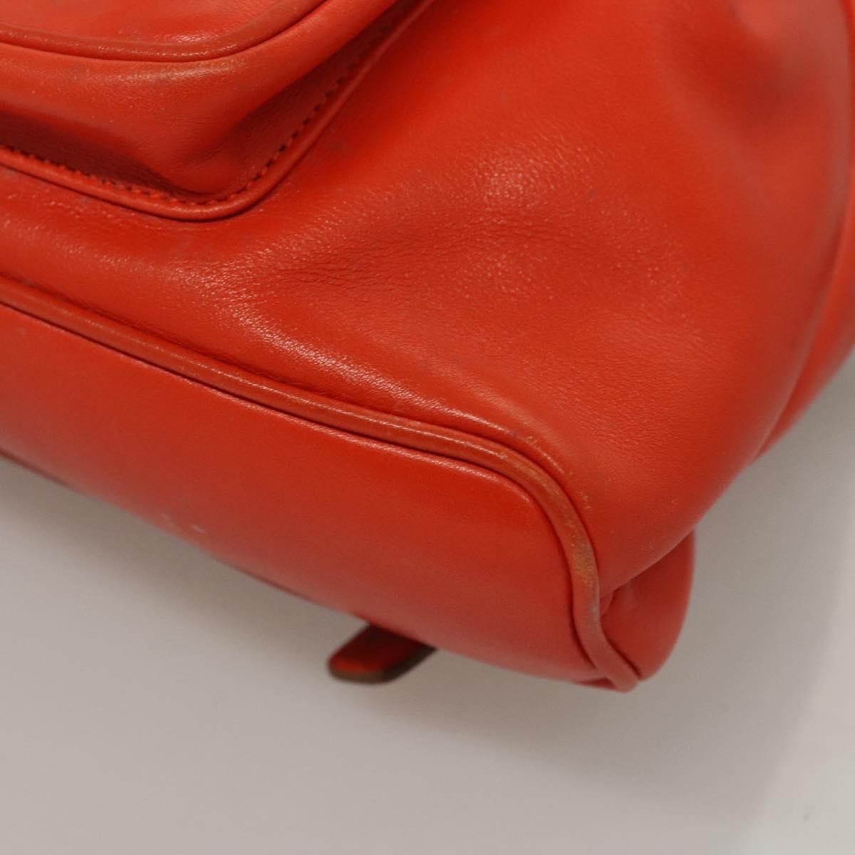 Gucci Vintage Bamboo Backpack Leather, ORANGE, LEATHER, Backpack