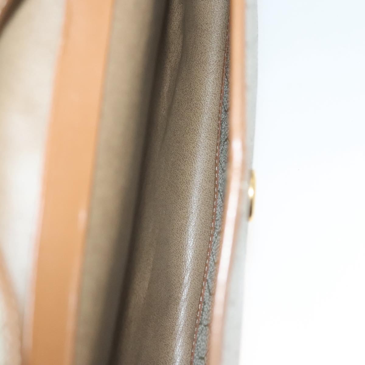 Christian Dior Vintage Honeycomb chain Canvas, BEIGE, CANVAS, Handbag