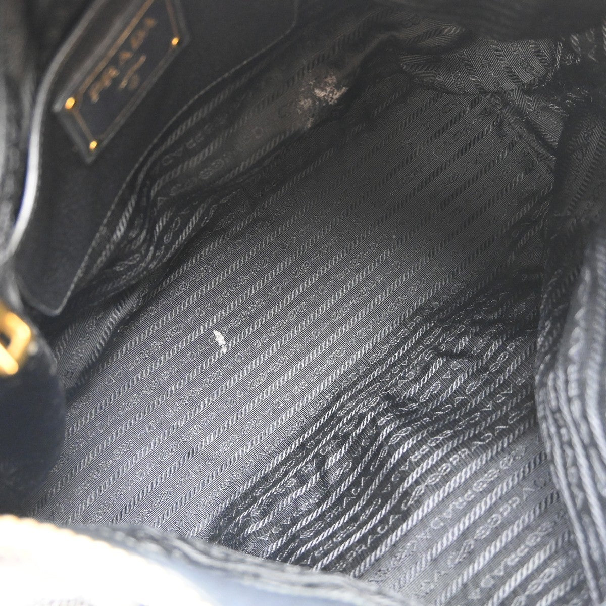 Prada Vintage Handbag Leather, Black, Leather, Handbag