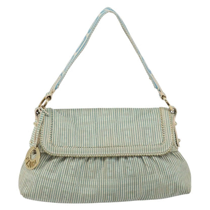 Fendi Chef Shoulder Bag Zucca Canvas, BLUE, CANVAS, Shoulder bag