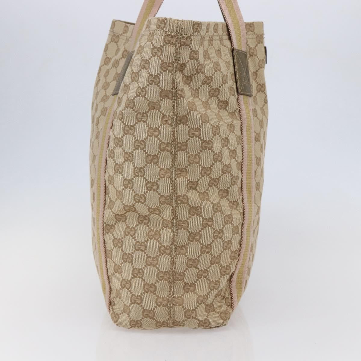 Gucci Original Web Tote GG Canvas, BEIGE, CANVAS, Tote bag