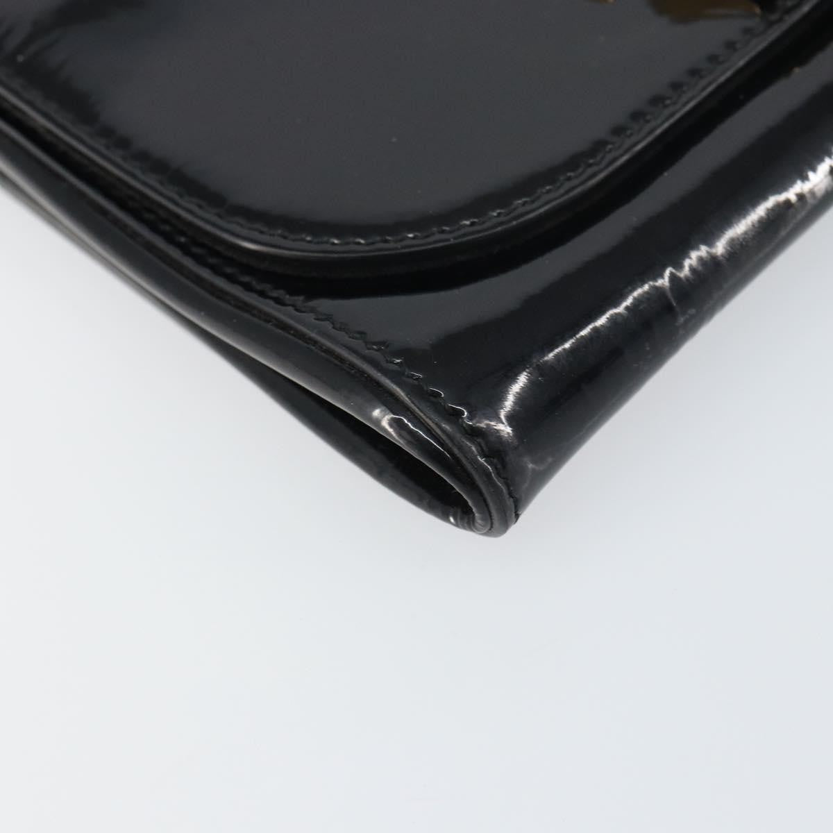 Fendi Vintage Shoulder Bag Enamel, BLACK, PATENT_LEATHER, Shoulder bag