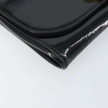 Fendi Vintage Shoulder Bag Enamel, BLACK, PATENT_LEATHER, Shoulder bag