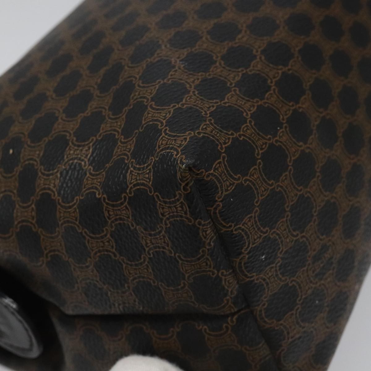 Celine Macadam Pochette Canvas and Leather, BLACK, CANVAS, Clutche & pouche