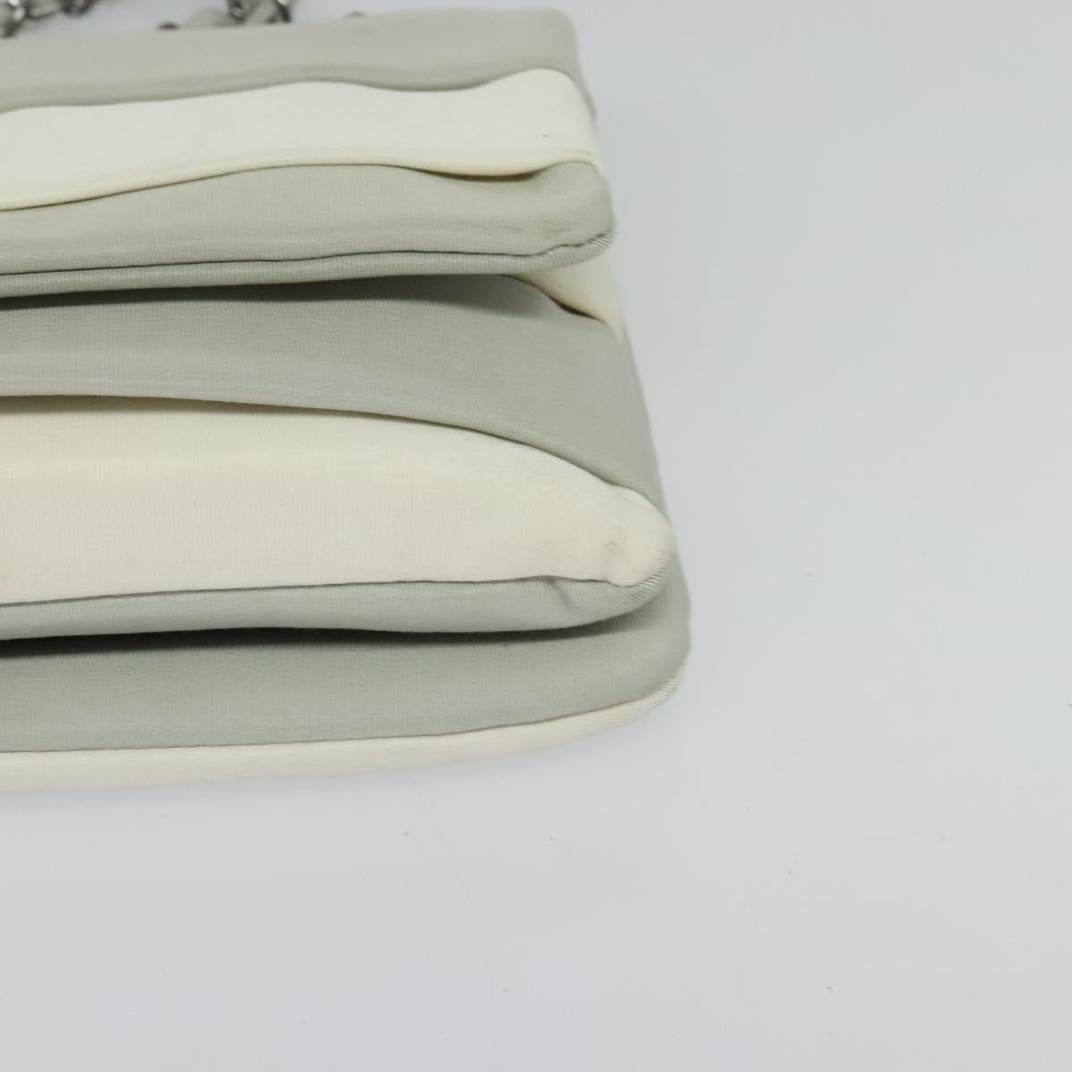 Chanel Mademoiselle Lock Chain Flap Bag Grosgrain, GRAY, NYLON, Handbag