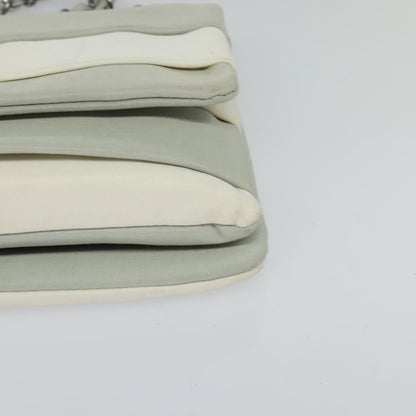 Chanel Mademoiselle Lock Chain Flap Bag Grosgrain, GRAY, NYLON, Handbag