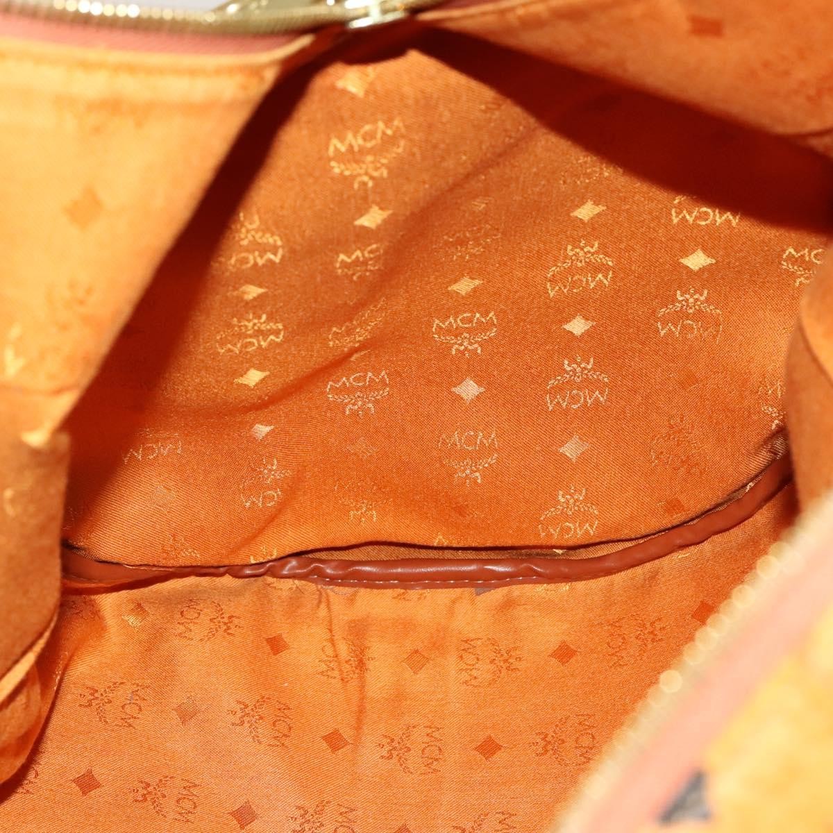 MCM Visetos Handbag Canvas and Leather, BROWN, CANVAS, Travel bag