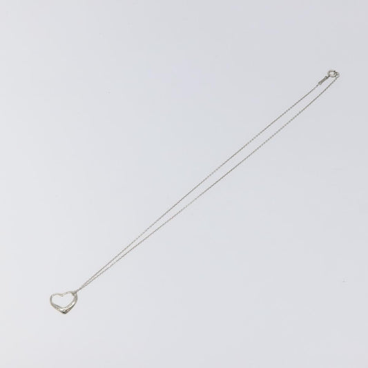 Tiffany & Co. Elsa Peretti Open Heart Pendant Necklace Sterling Silver, SILVER, SILVER, Necklace
