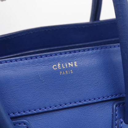 Celine Luggage Bag Smooth Leather, BLUE, LEATHER, Handbag