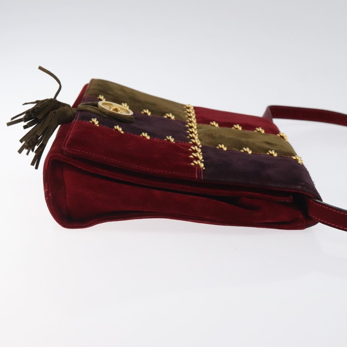 Salvatore Ferragamo Vintage Shoulder Bag Suede, MULTICOLOUR, SUEDE, Shoulder bag