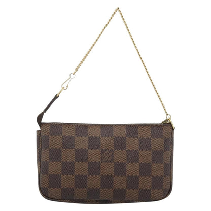 Louis Vuitton Mini pochette accessoires Damier Canvas, Brown, Canvas, Clutch