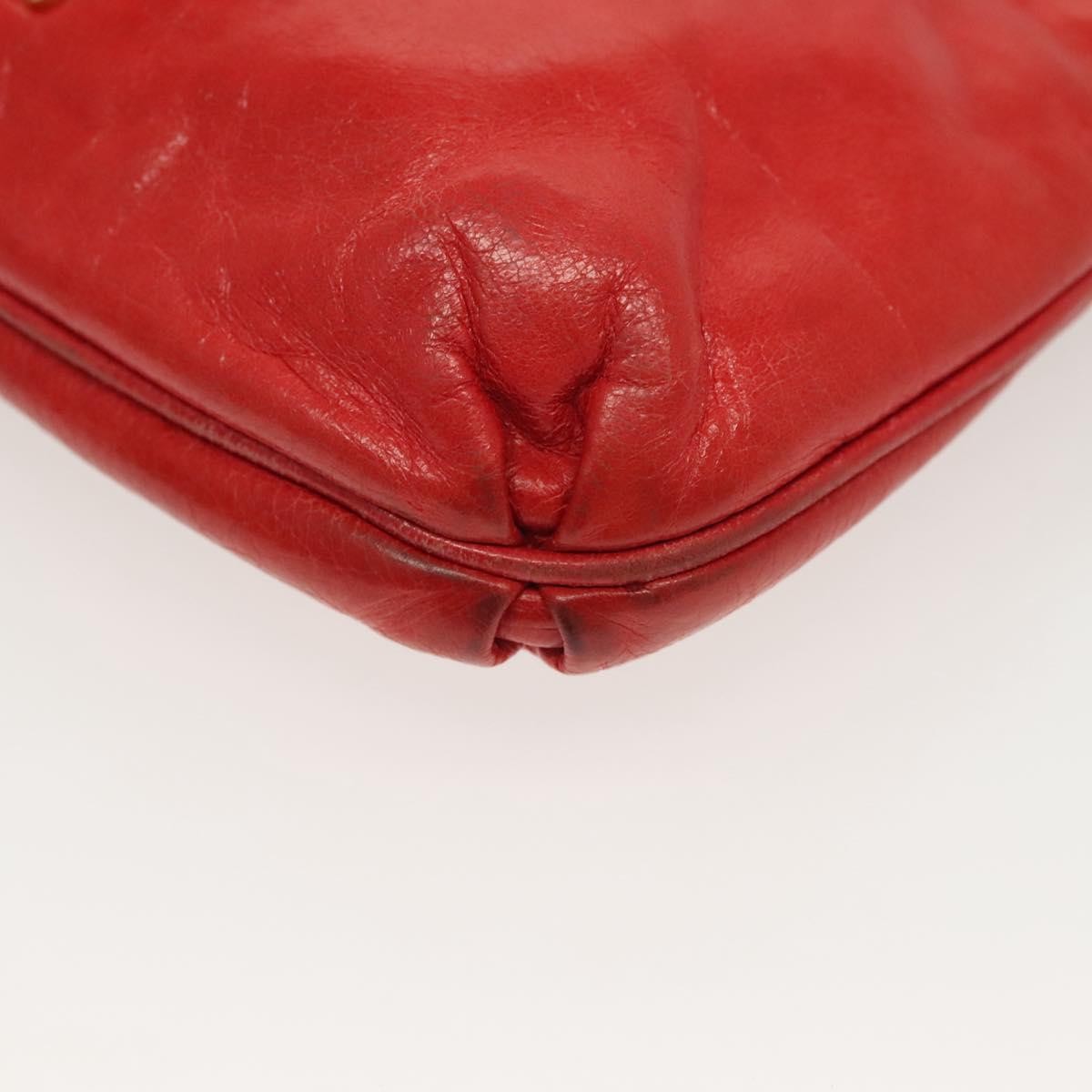 Miu Miu Zip Wristlet Pouch Leather, RED, LEATHER, Clutche & pouche