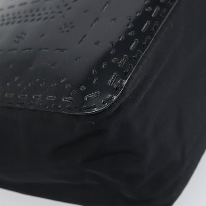 Prada Vintage Tote Tessuto with Leather, BLACK, PATENT_LEATHER, Tote bag