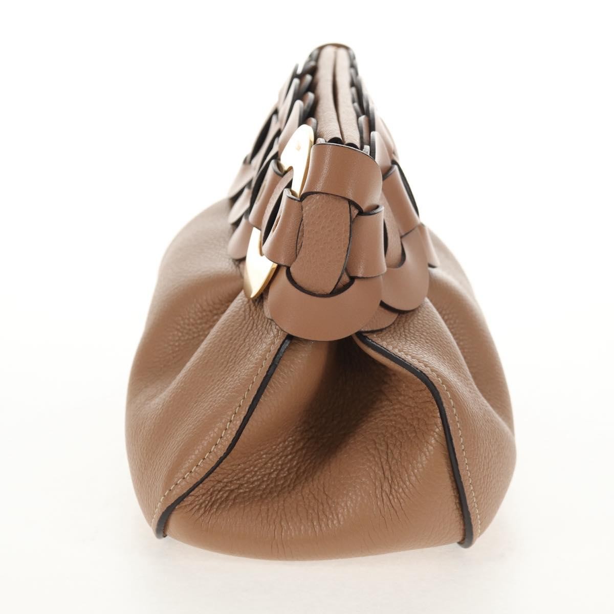 Chloe Darryl Clutch Leather, BEIGE, LEATHER, Clutche & pouche