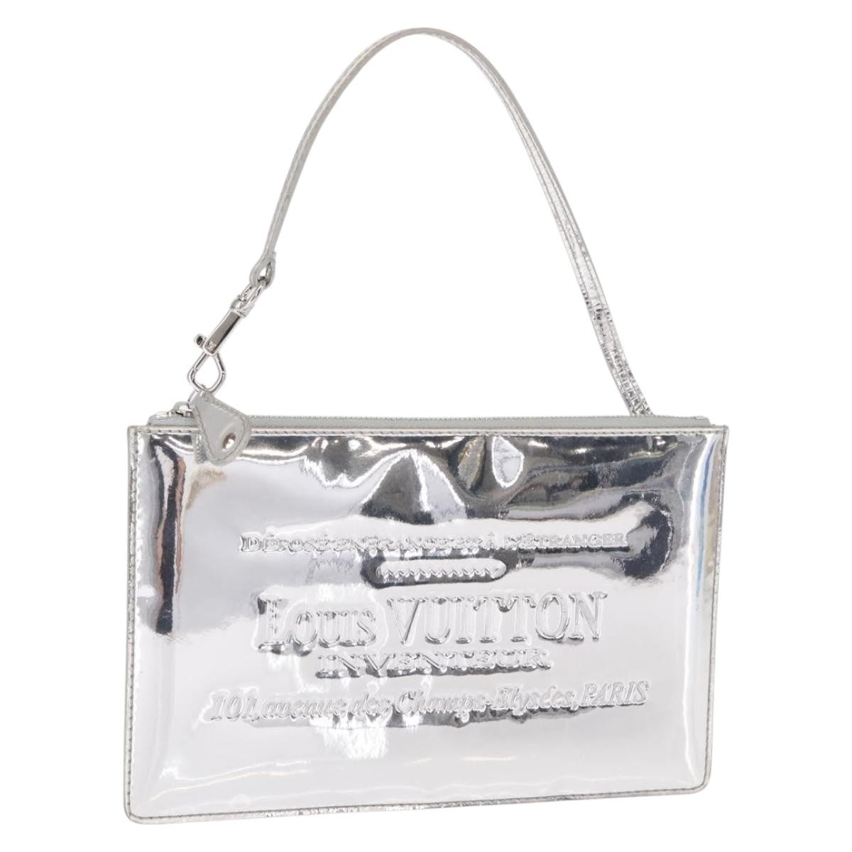 Louis Vuitton Pochette Clutch Monogram Miroir PVC, SILVER, PATENT_LEATHER, Clutche & pouche