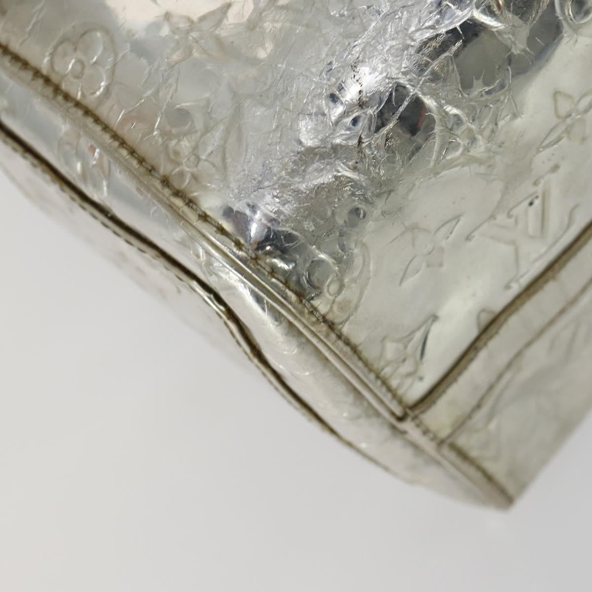 Louis Vuitton Speedy Handbag Monogram Vernis, SILVER, PATENT_LEATHER, Handbag