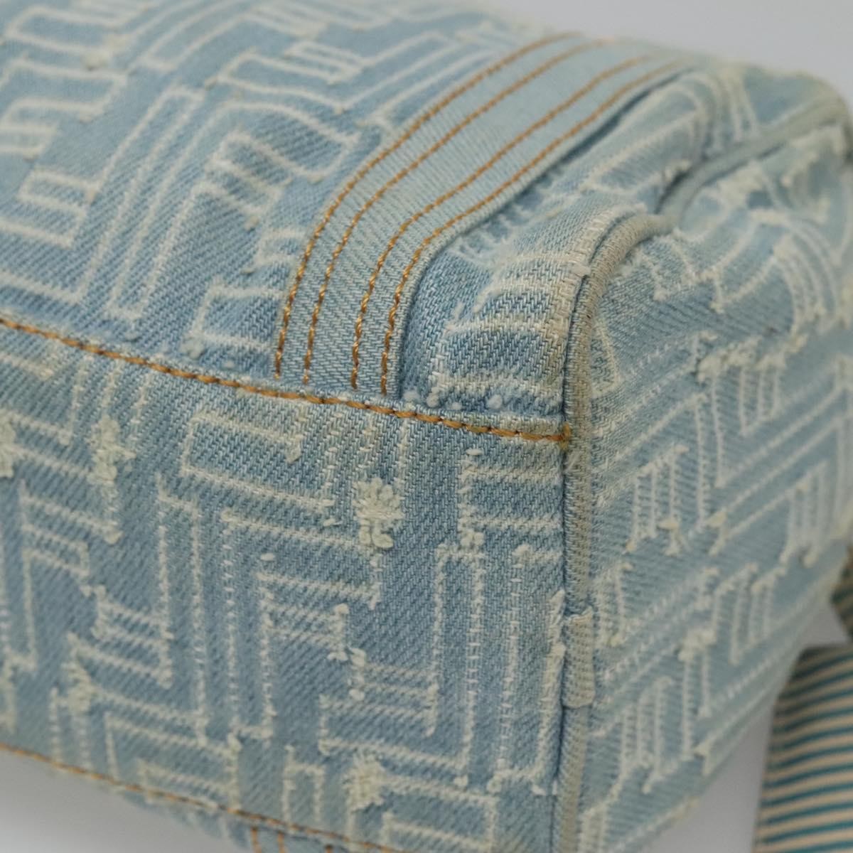 Fendi Boston Bag Denim, BLUE, DENIM_JEANS, Handbag