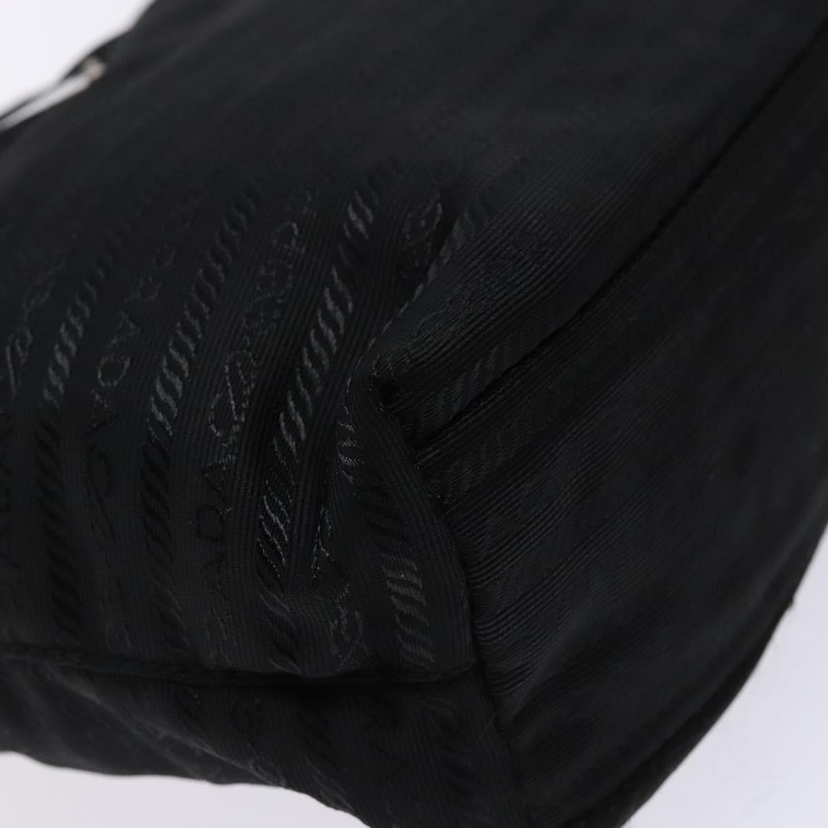 Prada Vintage Zip Handbag Tessuto, BLACK, NYLON, Handbag