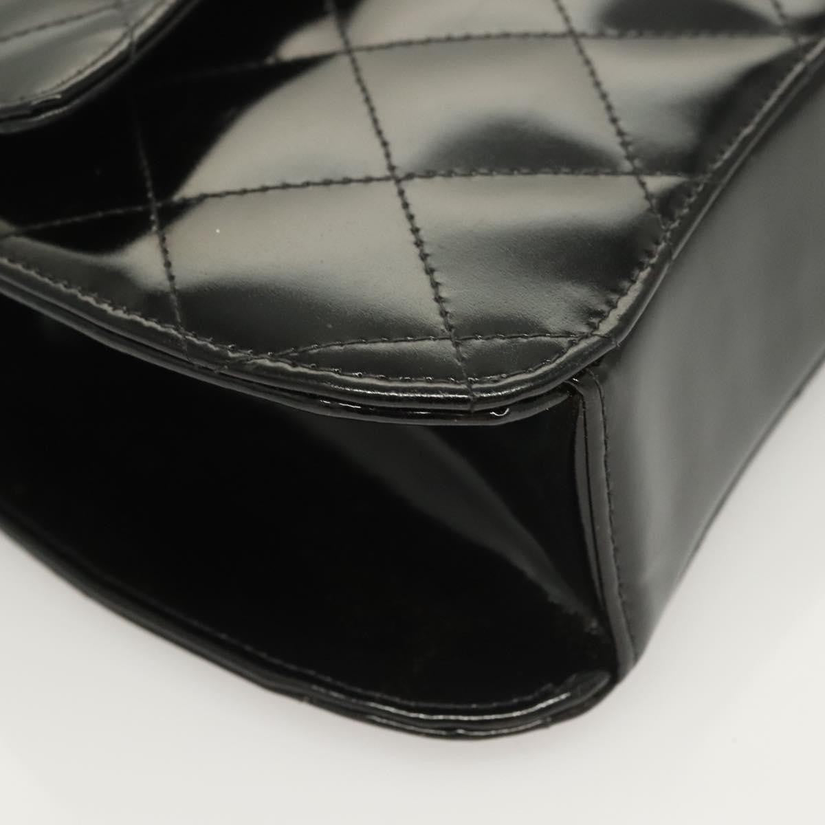 Chanel Vintage ID Bracelet Flap Bag Quilted Patent, BLACK, PATENT_LEATHER, Handbag