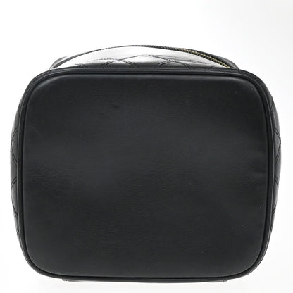 Chanel Vintage Cosmetic Case Quilted Lambskin, Black, Leather, Handbag