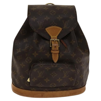 Louis Vuitton Vintage Montsouris Backpack Monogram Canvas, BROWN, CANVAS, Backpack