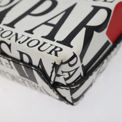 Balenciaga Shopping Phone Holder Printed Leather, WHITE, LEATHER, Tech accessory