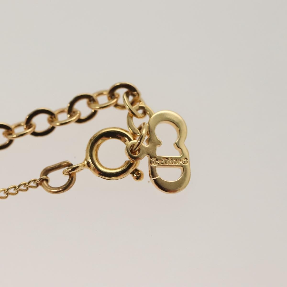 Christian Dior CD Round Pendant Necklace Metal, GOLD, METAL, Necklace