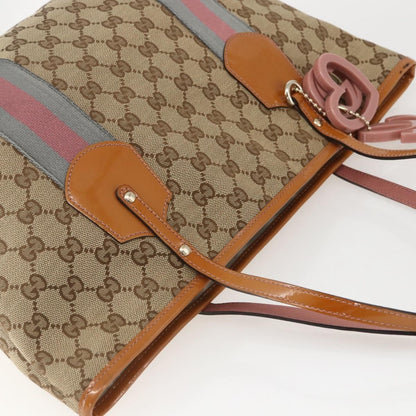 Gucci Jolie Web Tote GG Canvas, BEIGE, CANVAS, Tote bag