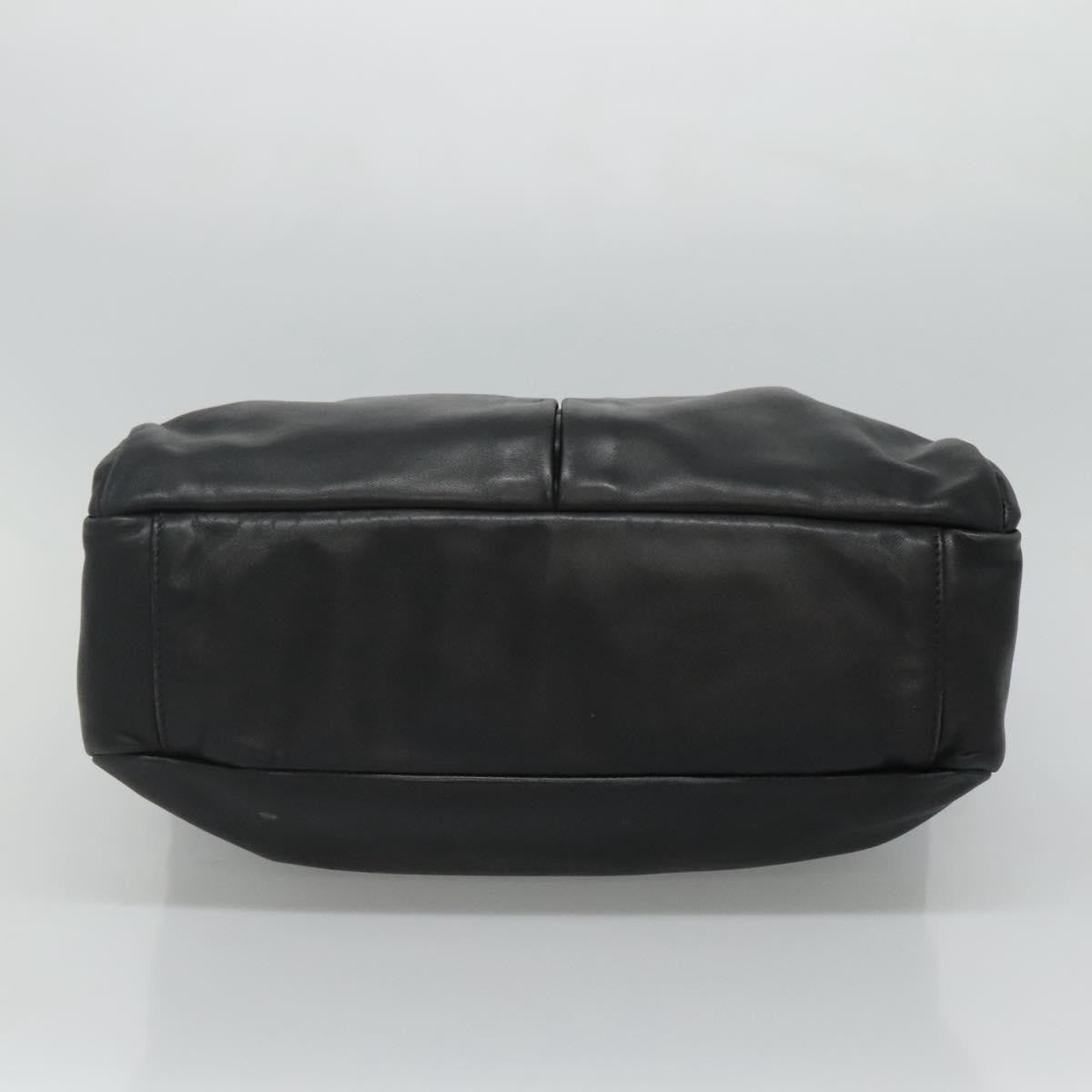 Prada Vintage Zip Handbag Tessuto, BLACK, LEATHER, Handbag