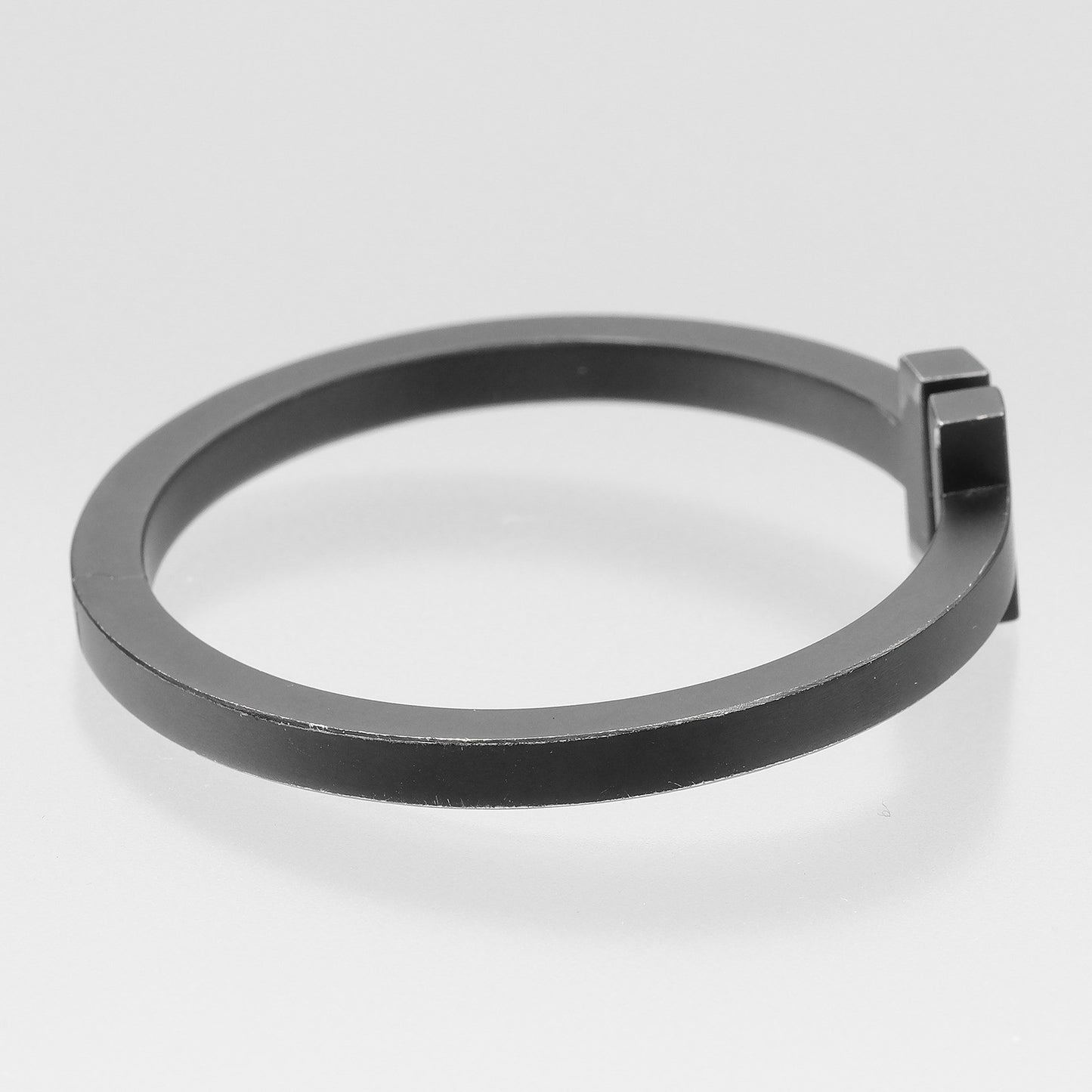 Tiffany & Co. T Square Bracelet Black Coated Steel, SILVER, STAINLESS_STEEL, Bracelet