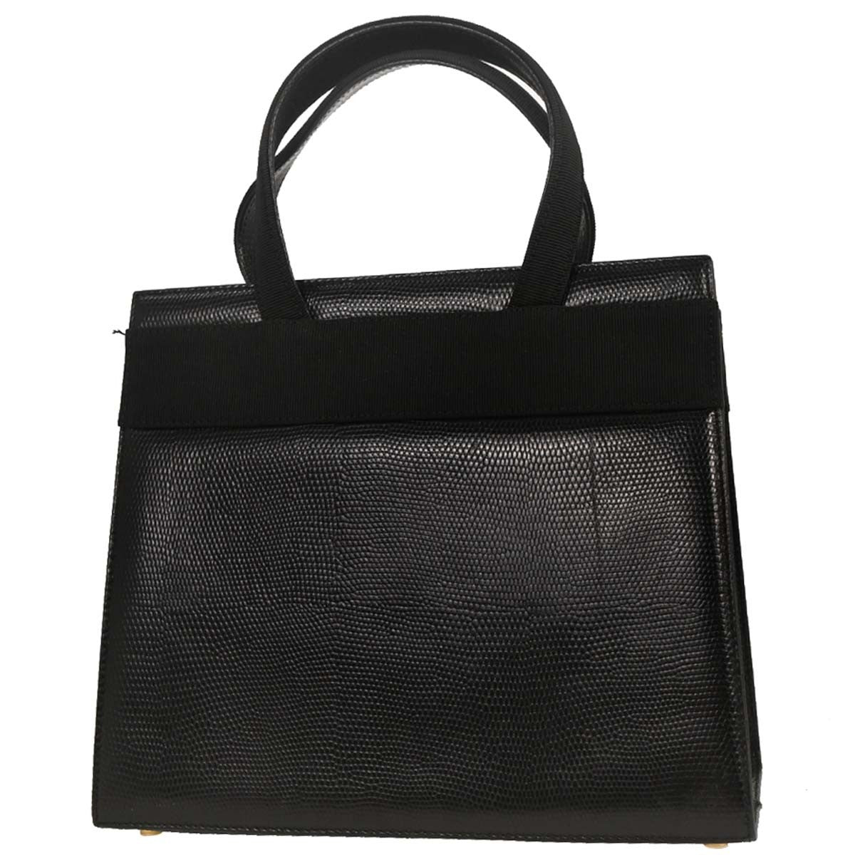 Salvatore Ferragamo Convertible Vara Bow Tote Leather, BLACK, LEATHER, Handbag