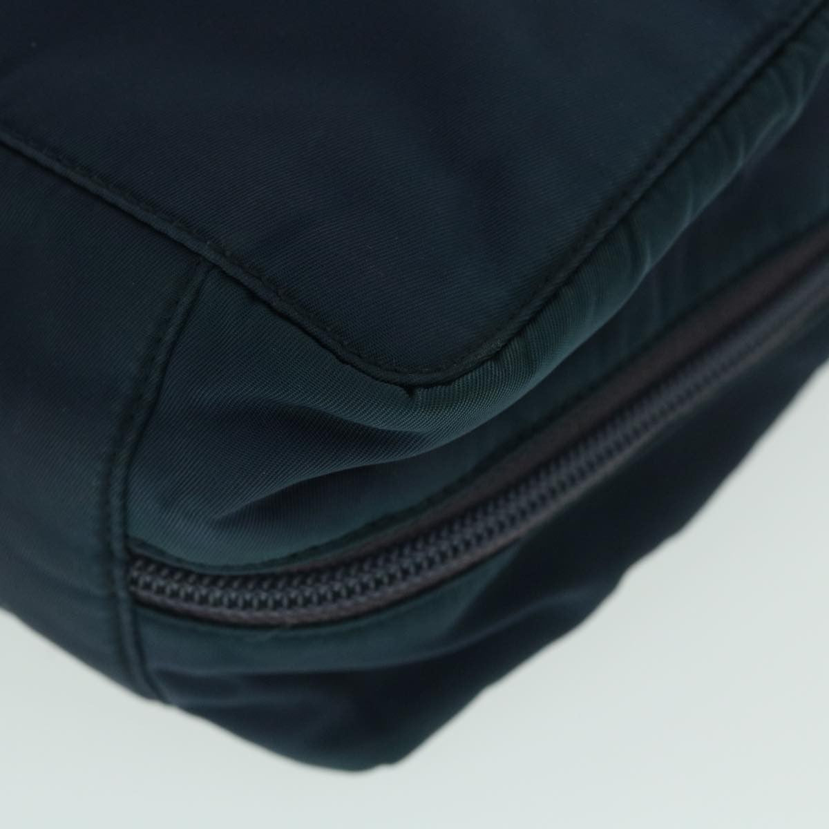 Prada Double Zip Wristlet Pouch Tessuto, NAVY, NYLON, Clutche & pouche