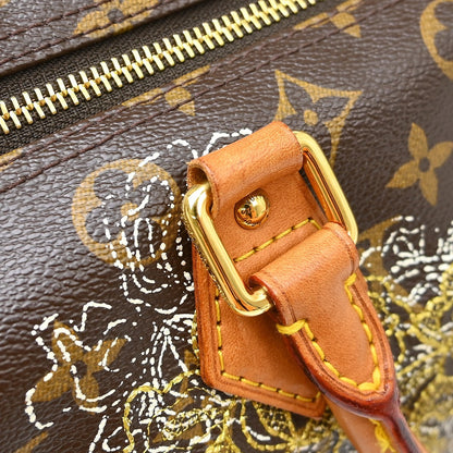 Louis Vuitton Speedy Handbag Limited Edition Monogram Dentelle, Brown, Canvas, Handbag