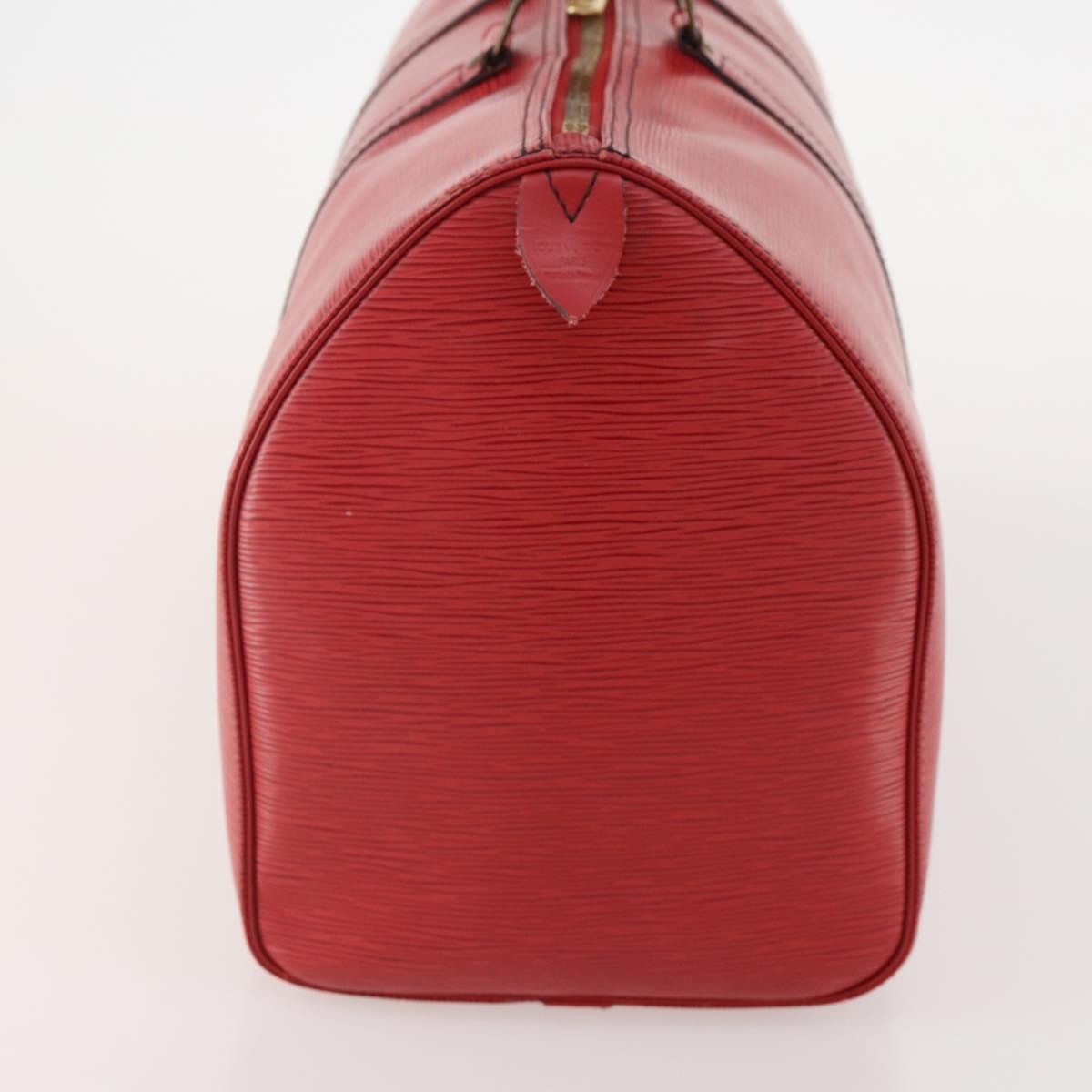 Louis Vuitton Keepall Bag Epi Leather, RED, LEATHER, Travel bag