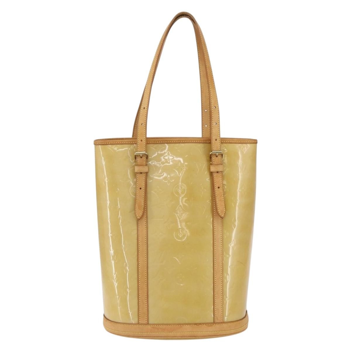 Louis Vuitton Bucket Bag Monogram Vernis, BEIGE, PATENT_LEATHER, Shoulder bag