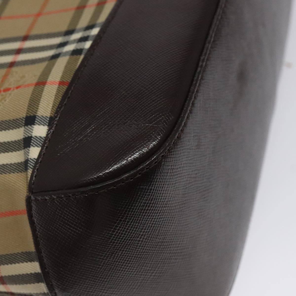 Burberry Nova Check Handbag Nova Check Canvas and leather, BEIGE, CANVAS, Handbag