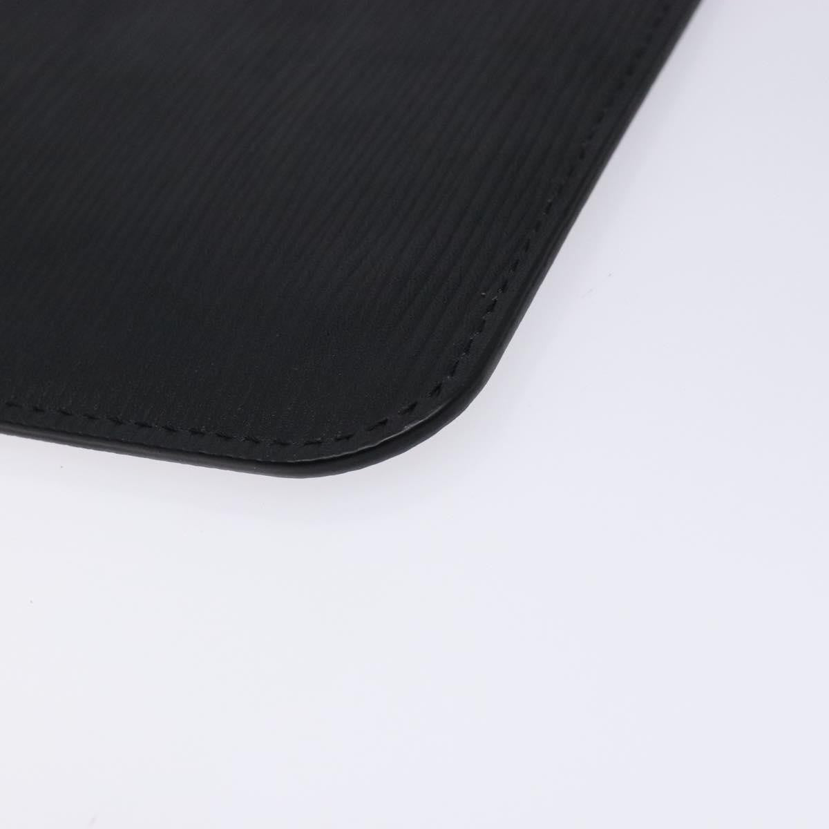 Louis Vuitton Neverfull Pochette Epi Leather, BLACK, LEATHER, Tote bag