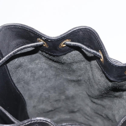 Gucci Vintage Bamboo Sling Backpack Leather, BLACK, LEATHER, Backpack