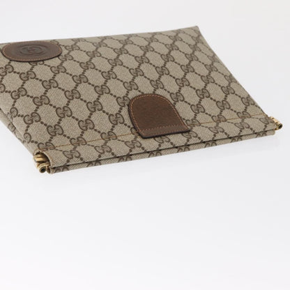 Gucci GG Supreme Clutch bag PVC, BEIGE, PVC, Clutche & pouche