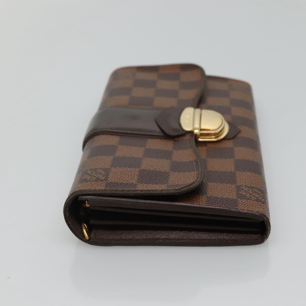 Louis Vuitton Sistina Wallet Damier, BROWN, CANVAS, Wallets