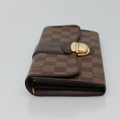 Louis Vuitton Sistina Wallet Damier, BROWN, CANVAS, Wallets