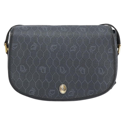 Christian Dior Vintage Honeycomb Shoulder Bag Canvas, BLACK, CANVAS, Shoulder bag