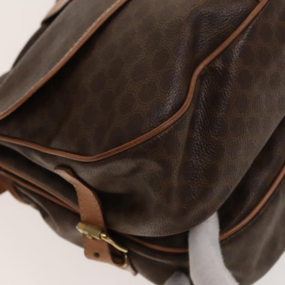 Celine Vintage Macadam Shoulder Bag Canvas, BROWN, CANVAS, Shoulder bag