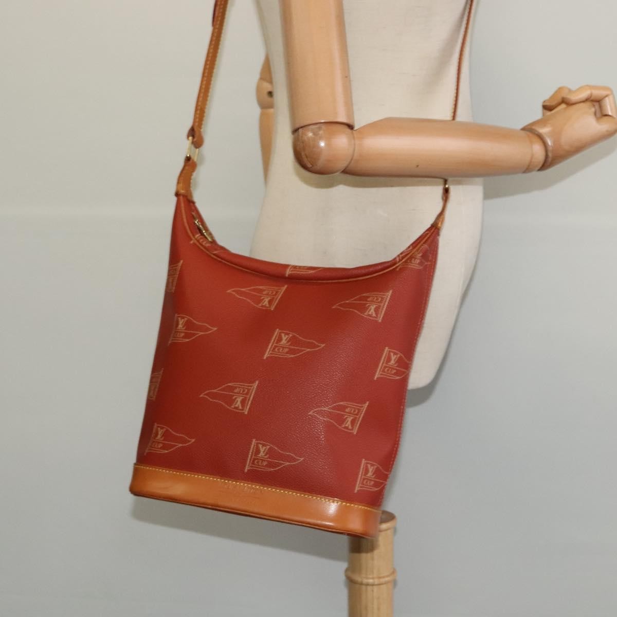 Louis Vuitton Cup le touquet shoulder bag Cup Canvas, RED, CANVAS, Shoulder bag