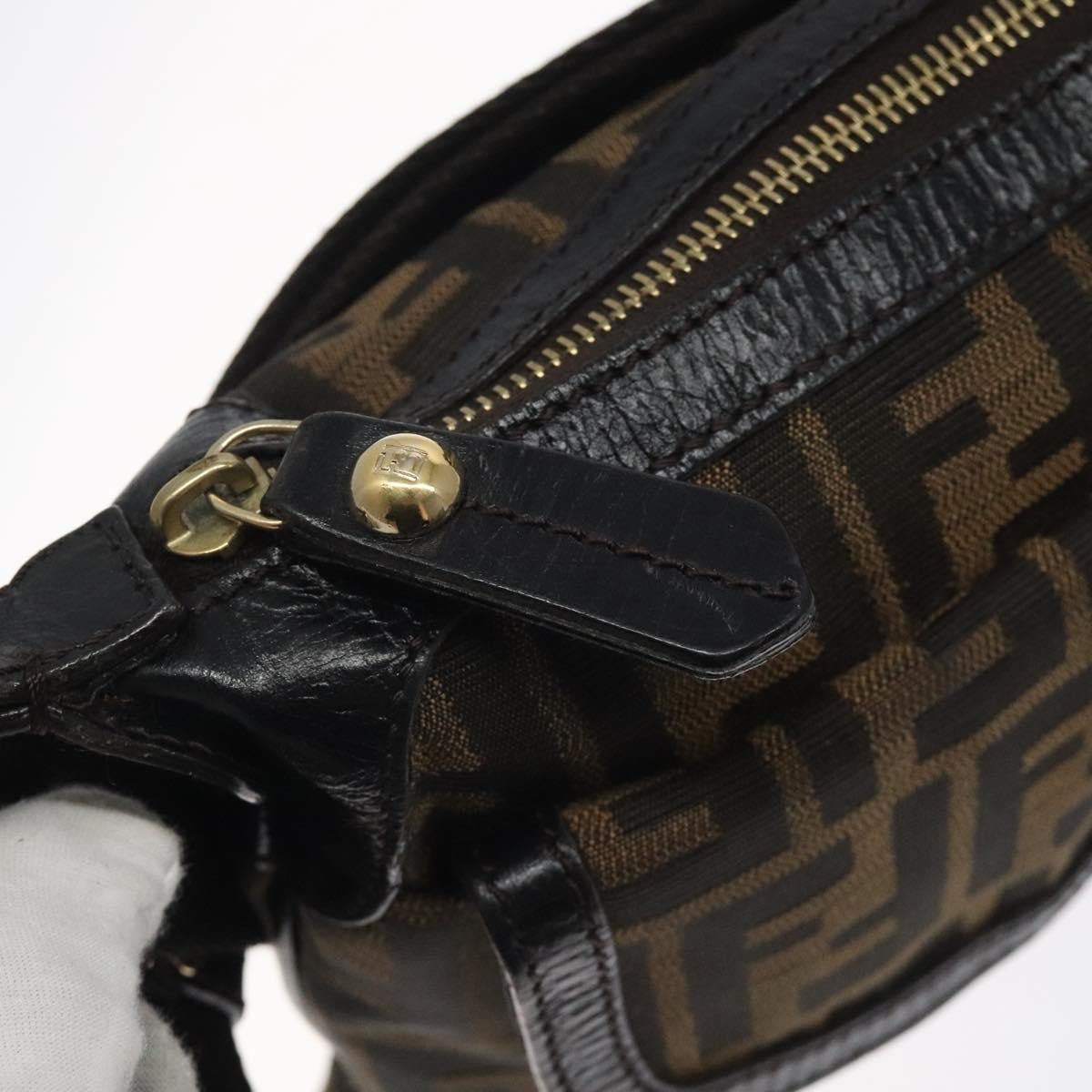 Fendi Chef Zip Crossbody Bag Zucca Canvas, BROWN, CANVAS, Crossbody bag