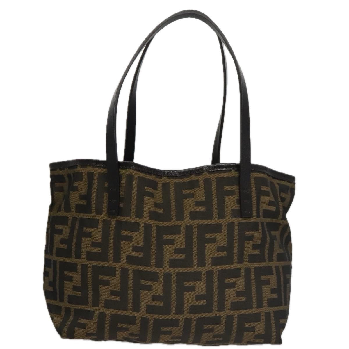 Fendi Roll Tote Zucca Canvas, BROWN, CANVAS, Tote bag